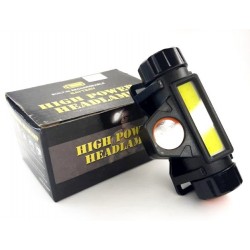 Налобний ліхтар, BL 8101 COB XPE, магніт, USB зарядка, 14500